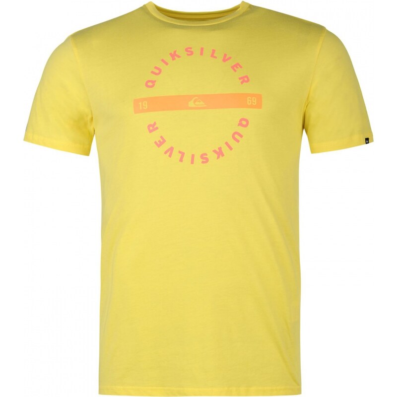 Quiksilver Rollin T Shirt Mens, lemon zest