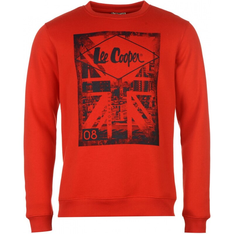 Lee Cooper Cooper Stratford Crew Sweater Mens, red