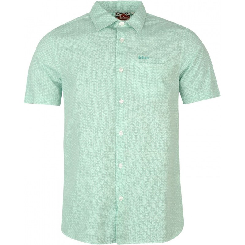 Lee Cooper AOP Shirt Mens, mint/white