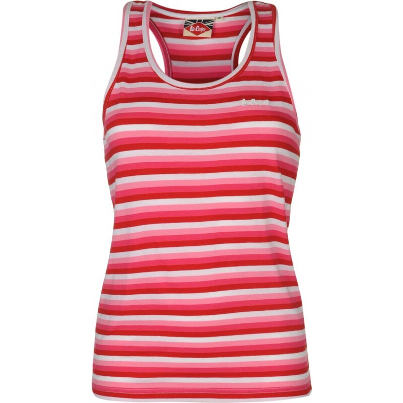 Lee Cooper Yarn Dye Vest Womens, red/pink/wht