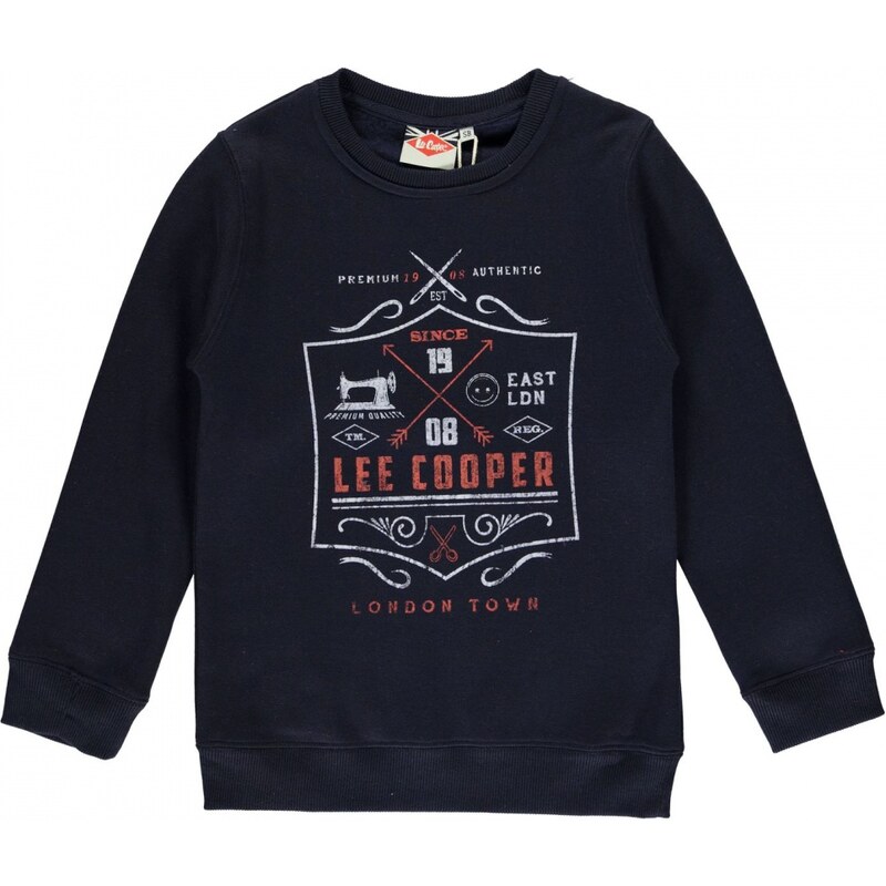 Lee Cooper London Crew Sweatshirt Junior Boys, navy