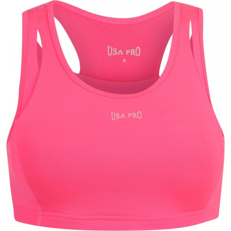 USA Pro Medium Sports Bra, fluo pink