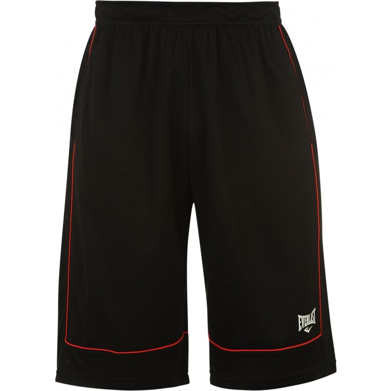 Everlast Basketball Shorts Mens, black/red