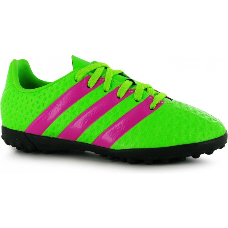 Adidas Ace 16.4 Childrens Astro Turf Trainers, solar green