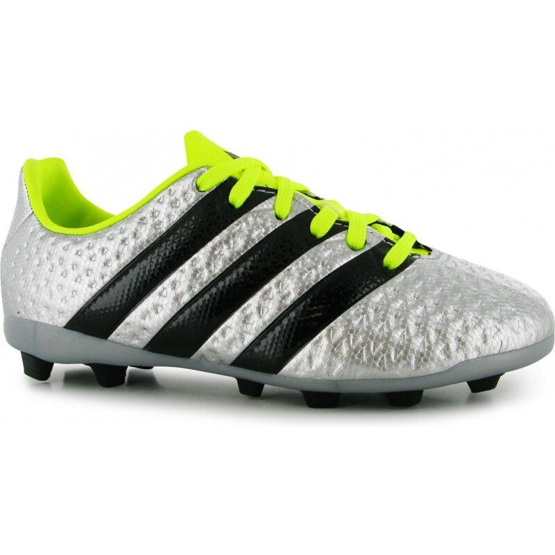Adidas Ace 16.4 FG Football Boots Childrens, silver/solyello