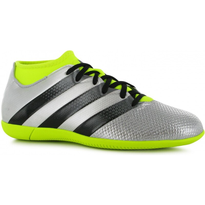 Adidas Ace 16.3 Primemesh Indoor Court Trainers Mens, silver/solyello