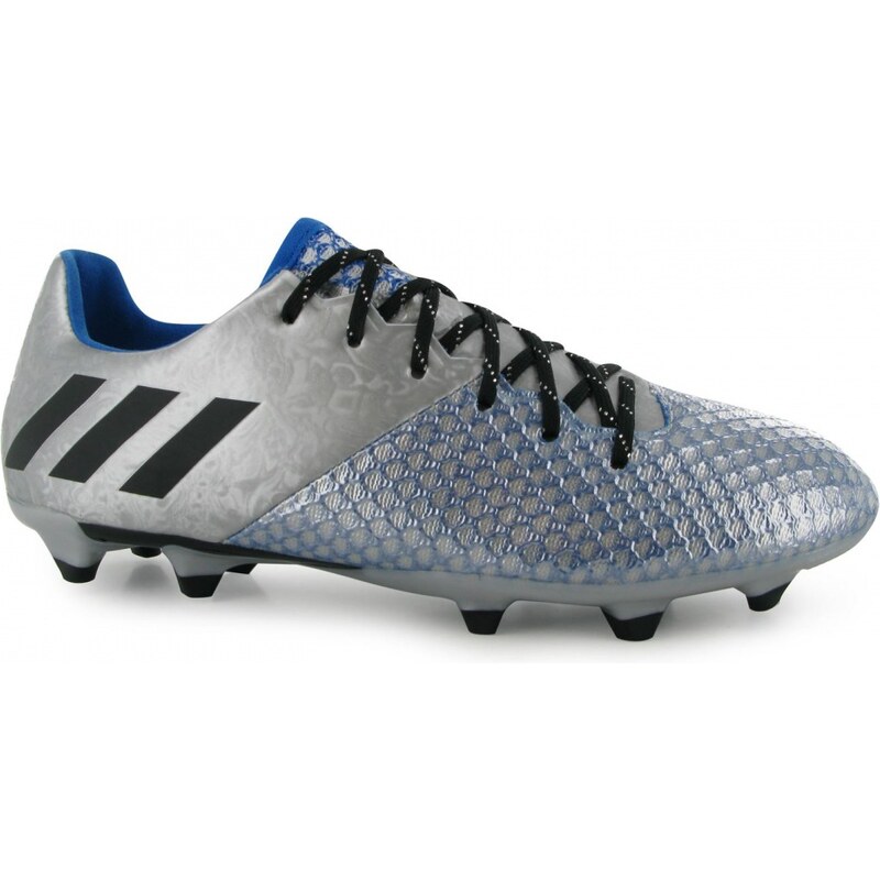 Adidas Messi 16.2 FG Football Boots Mens, silver/blk/blue