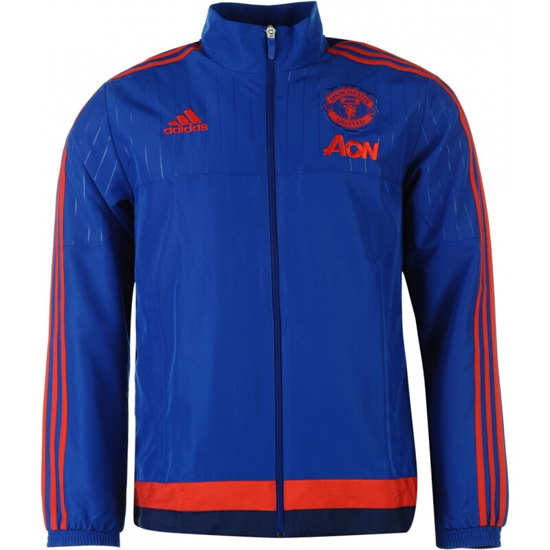 Adidas Manchester United FC Mens Presentation Jacket, royal/scarlet