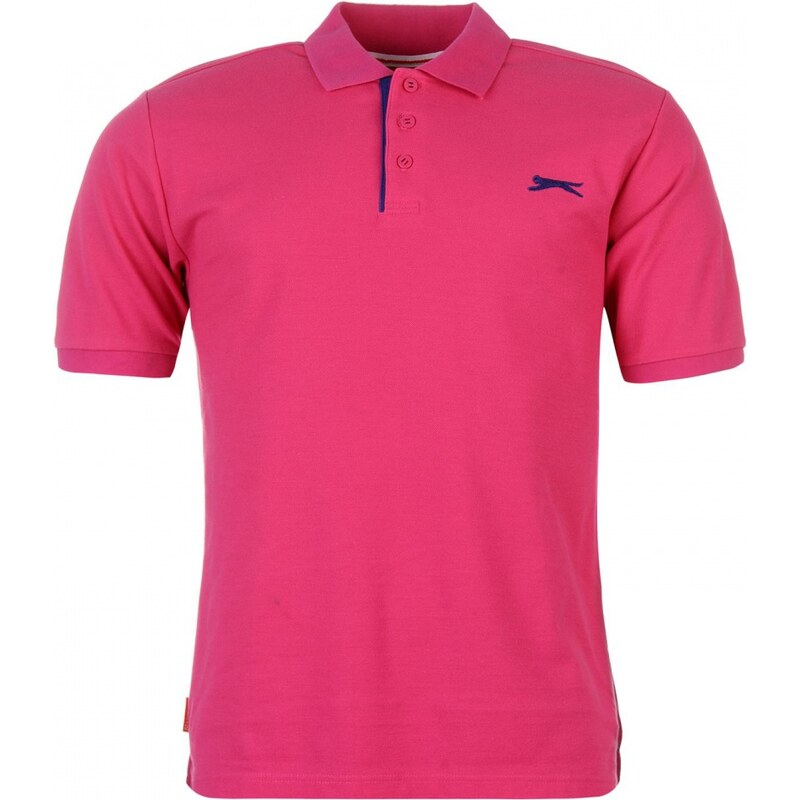 Slazenger Plain Polo Shirt Mens, pink