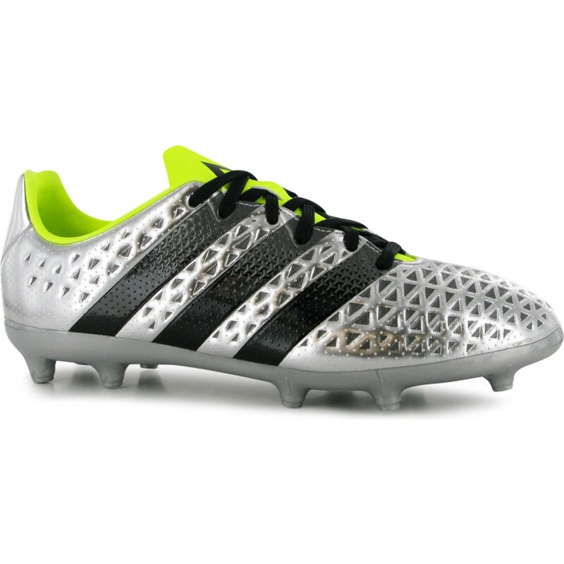 Adidas Ace 16.3 FG Football Boots Junior, silver/solyello