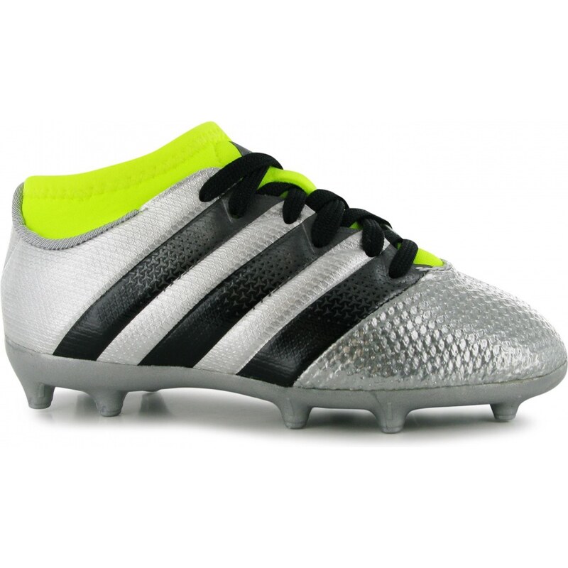 Adidas Ace 16.3 Primemesh FG Football Boots Childrens, silver/solyello