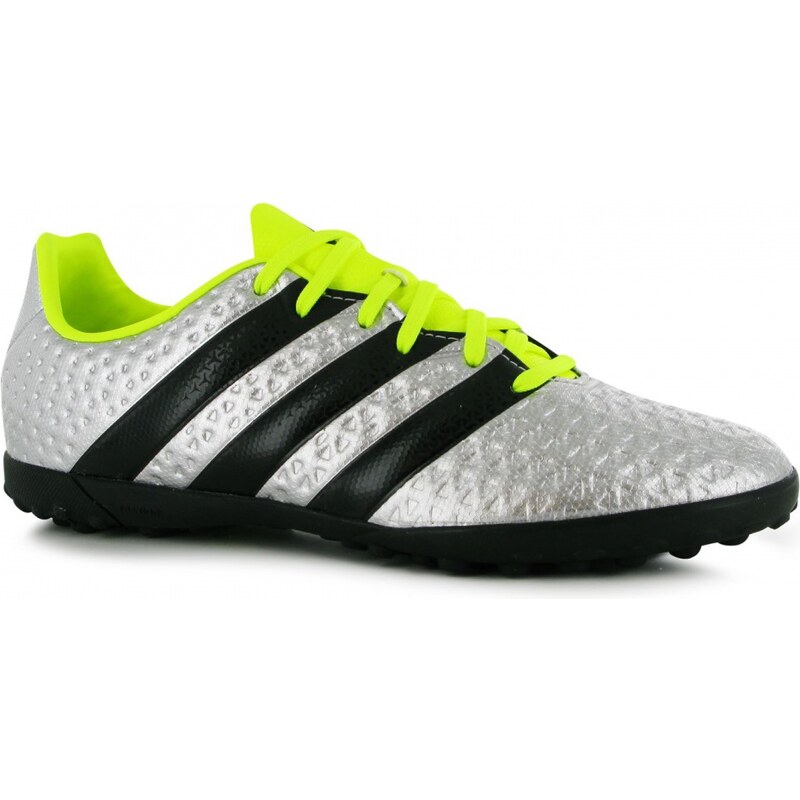 Adidas Ace 16.4 Astro Turf Trainers Childrens, silver/solyello