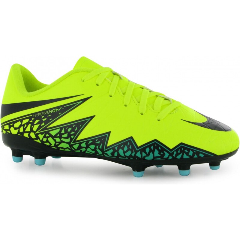 Nike Hypervenom Phelon FG Football Boots Junior, volt/black