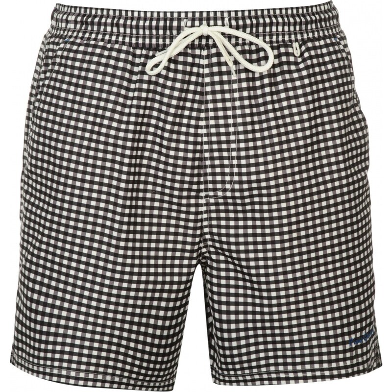 Pierre Cardin Check Shorts Mens, black/white