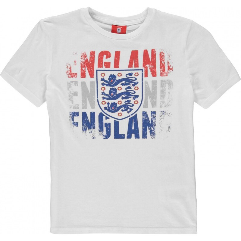 Team England 144S T Shirt Unisex Junior, white