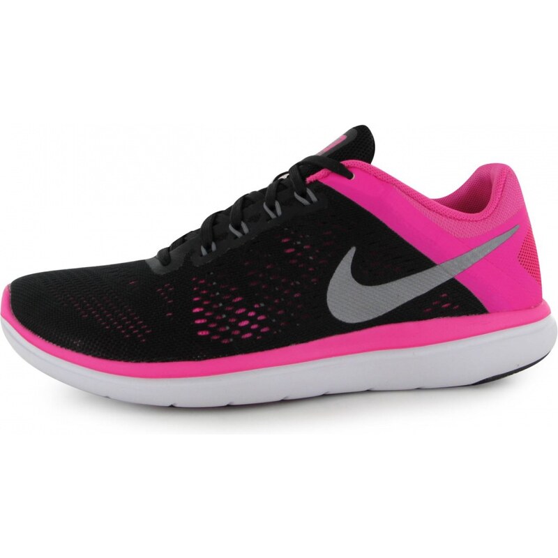 Nike Flex 2016 Run Ladies Running Shoes, black/grey/pink