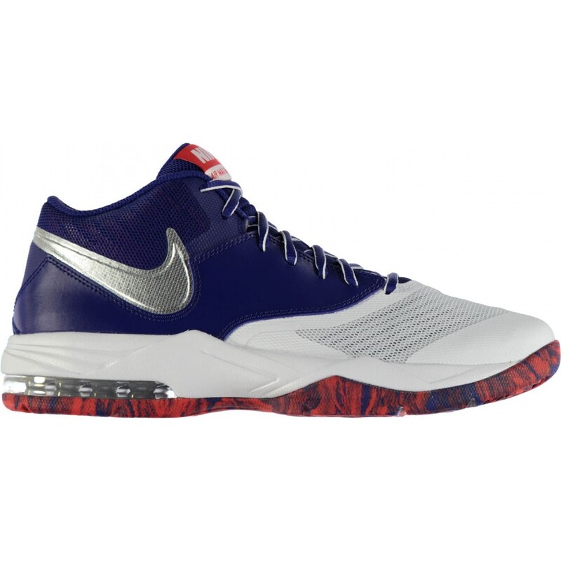 Nike Air Max Emergent Basketball Trainers Mens, white/sil/royal