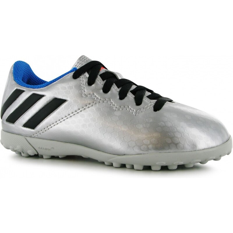 Adidas Messi 16.4 Astro Turf Trainers Childrens, silver/blk/blue