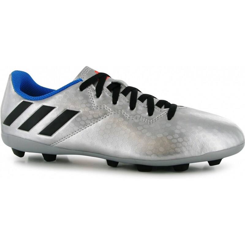 Adidas Messi 16.4 FG Football Boots Junior, silver/blk/blue