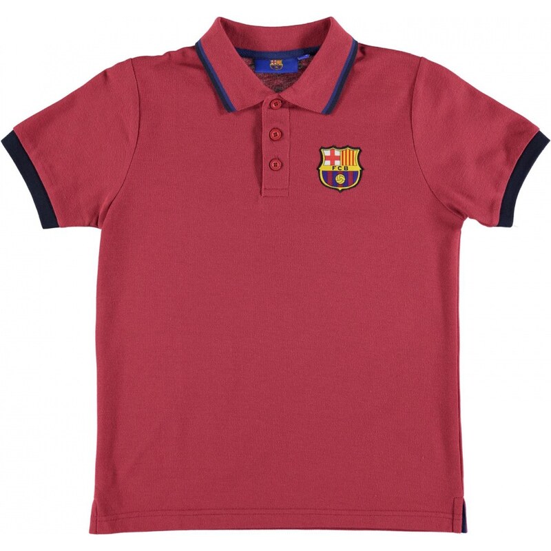 Source Lab FC Barcelona Polo Shirt Junior Boys, deep red