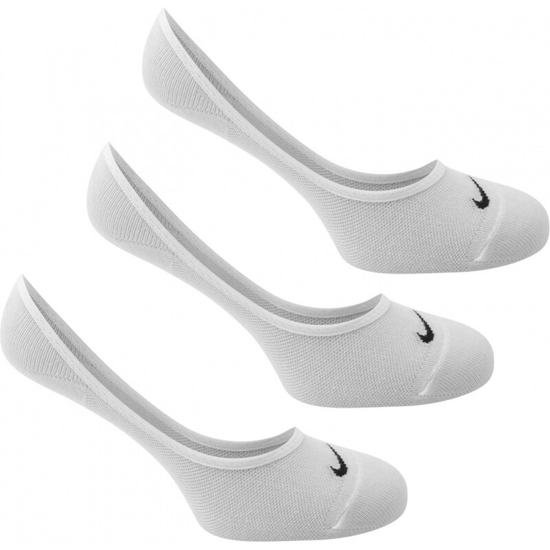 Nike 3 Pack Invisible Socks Ladies, white