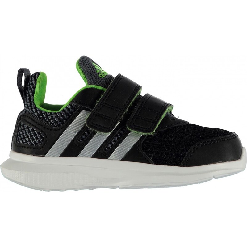 Adidas HyperFast Infant Trainers, blk/silv/green