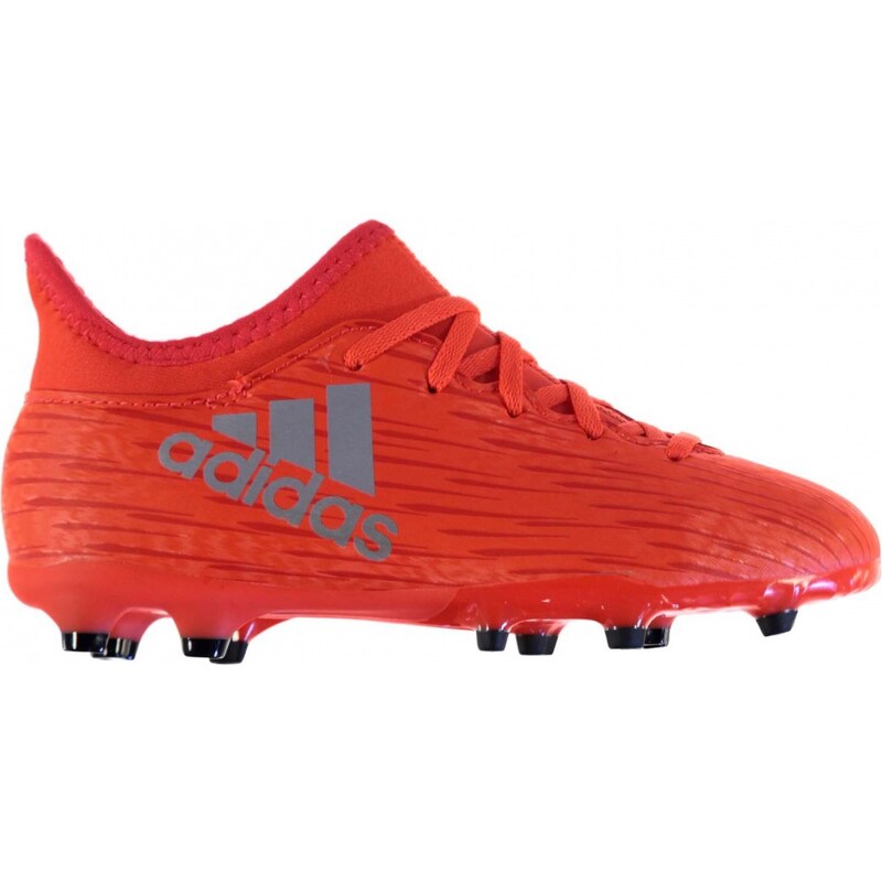 Adidas X 16.3 FG Football Boots Childrens, solar red