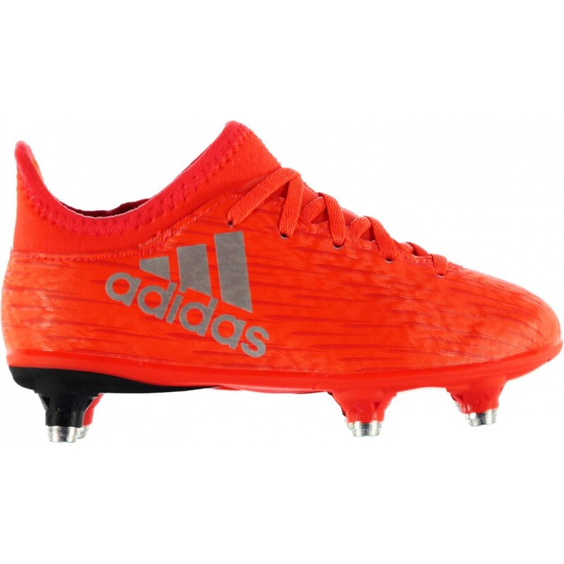 Adidas X 16.3 Childrens SG Football Boots, solar red