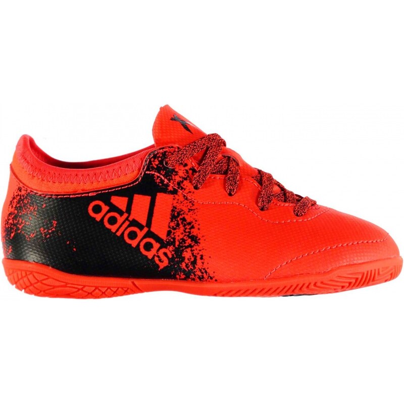 Adidas X 16.3 Indoor Court Trainers Childrens, solar red