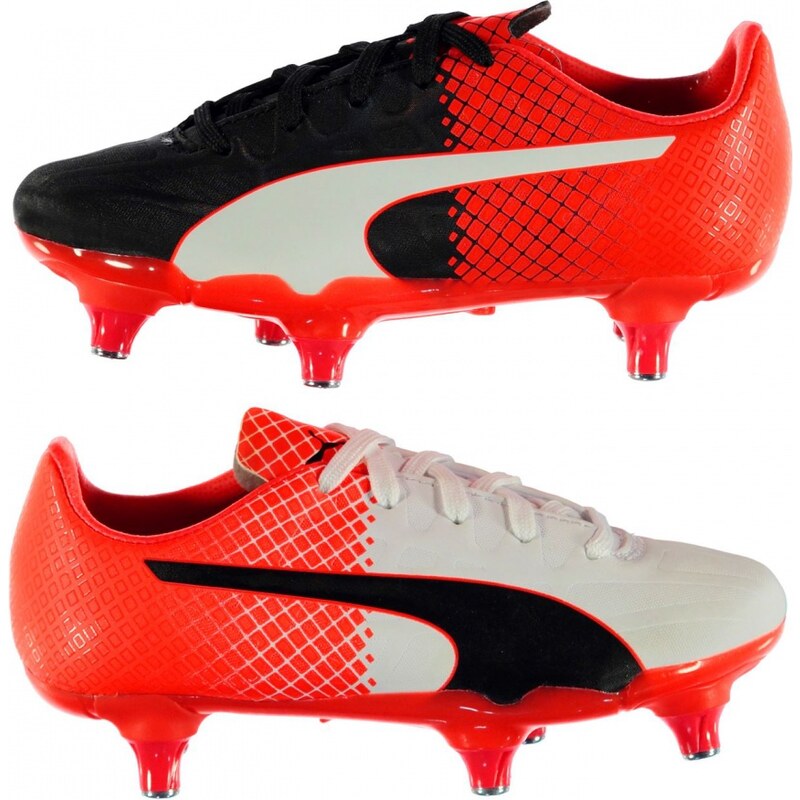 Puma evoSpeed 4 SG Football Boots Childrens, black/red blast