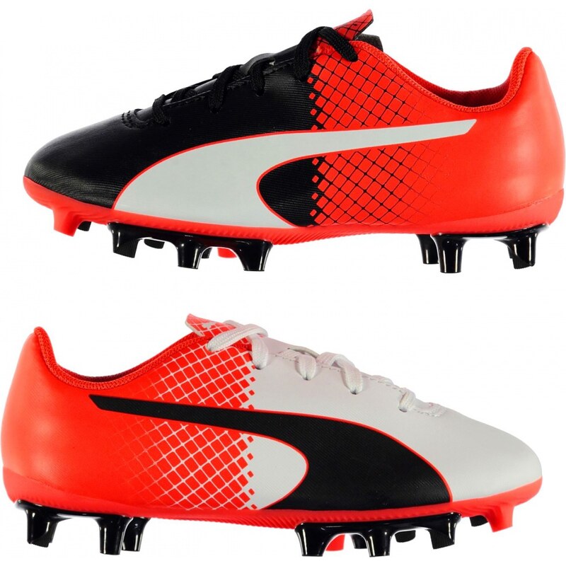 Puma evoSpeed 5 FG Football Boots Childrens, black/red blast