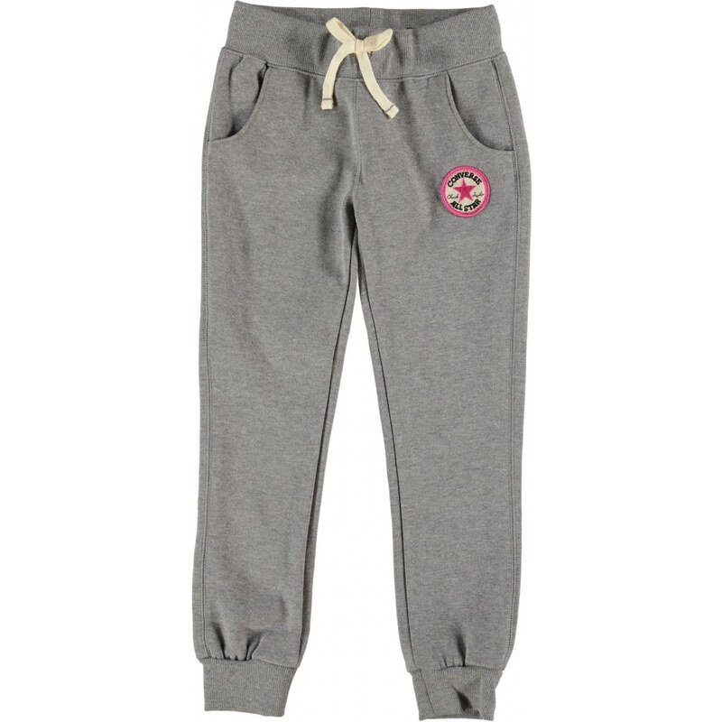 Converse Fleece Jogging Bottoms Child Girls, vin gry/pink