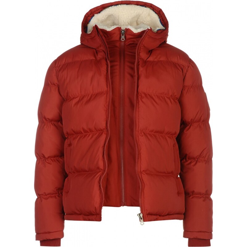 Soul Cal SoulCal Two Zip Bubble Jacket Mens, rosewood red