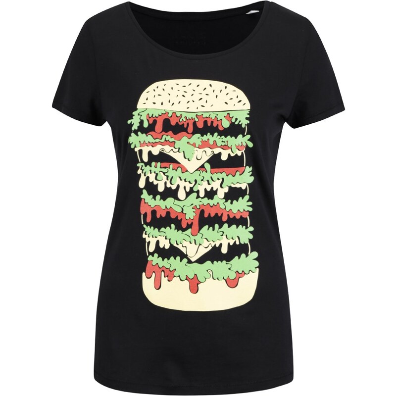 Černé dámské tričko ZOOT Original Hamburger