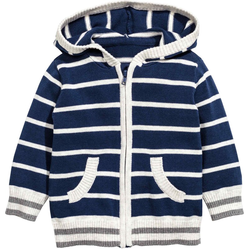 H&M Bavlněný svetr s kapucí