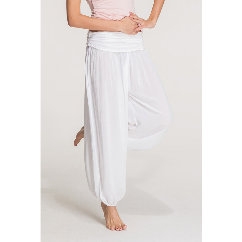SHOPHYL Harémové dámské kalhoty Aladin, bílé