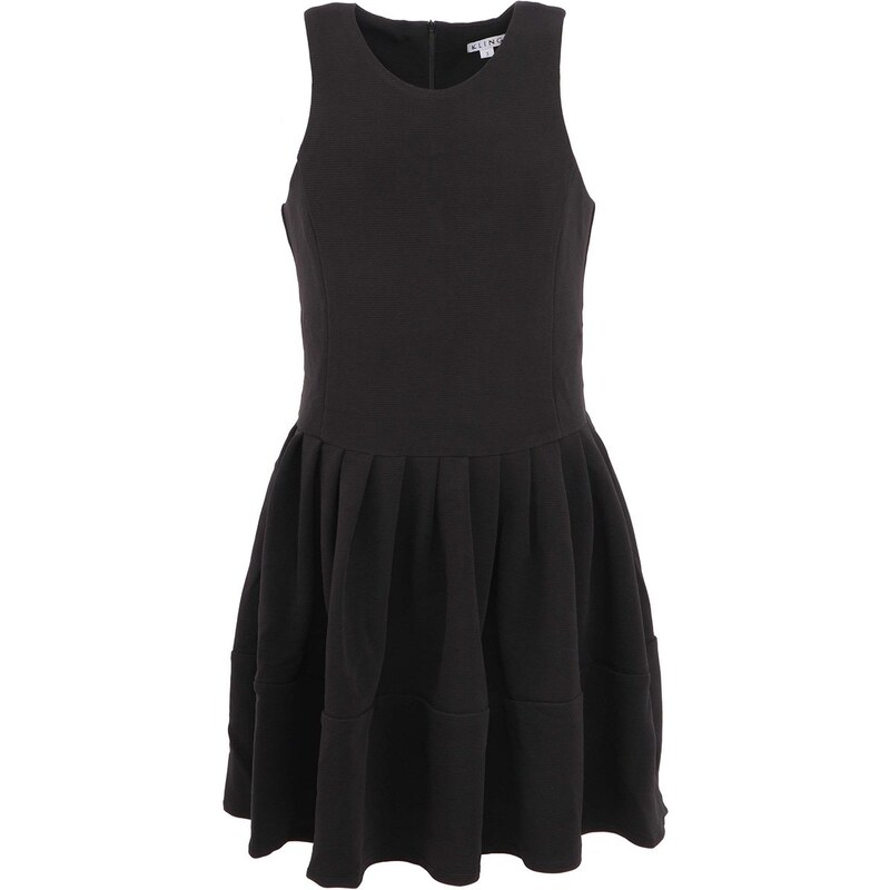 Černé minimalistické šaty bez rukávu Kling Odette