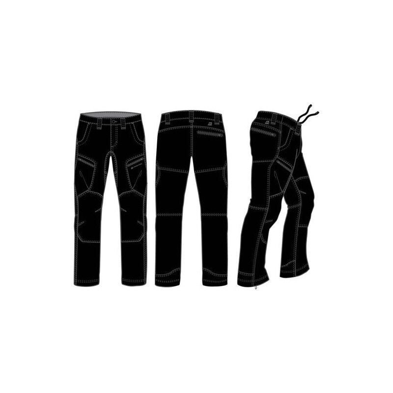 Pánské softshellové kalhoty SAMBER černé od ALPINE PRO