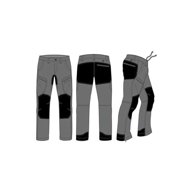 Pánské softshellové kalhoty SAMBER šedé od ALPINE PRO