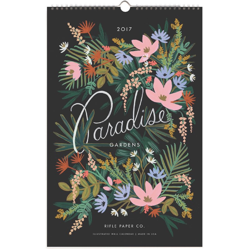 RIFLE PAPER Co. PARADISE GARDENS nástěnný kalendář