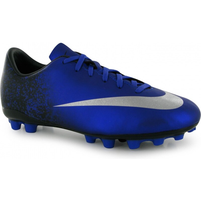 Nike Mercurial Victory CR7 Junior AG Football Boots, royal/silver