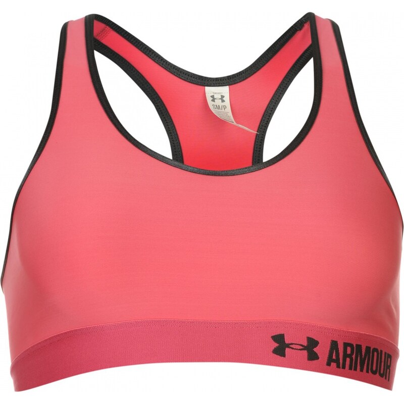 Under Armour Mid Bra Ladies, pink/grey