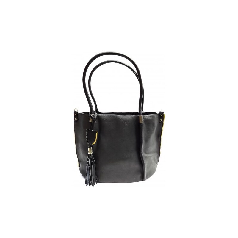 Elegantní černá dámská kabelka Nanuci, Barva Černá F5672
