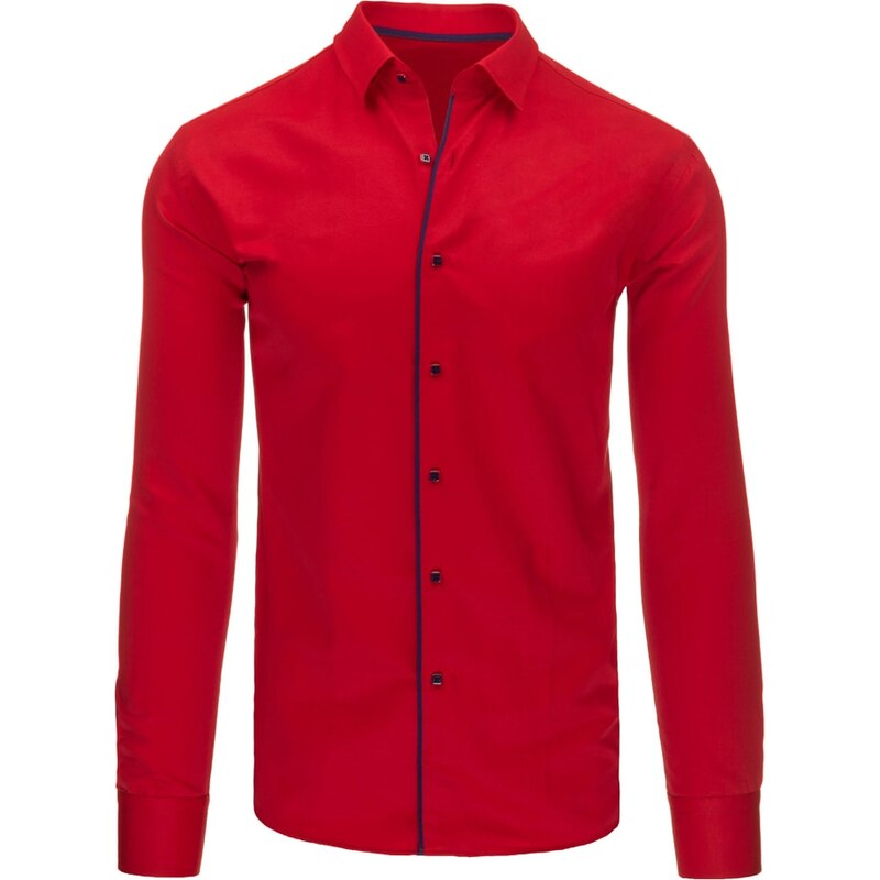 Krásná červená společenská košile pánská