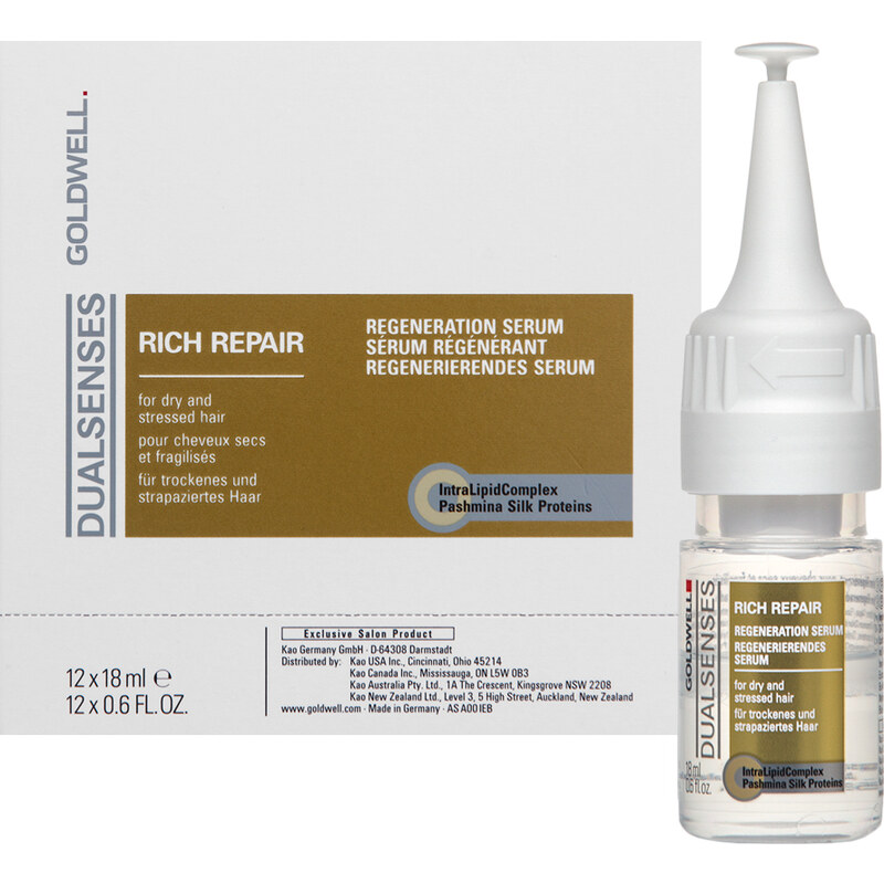 Goldwell Dualsenses Rich Repair Regeneration Serum vlasová kúra pro suché a poškozené vlasy 12 x 18 ml