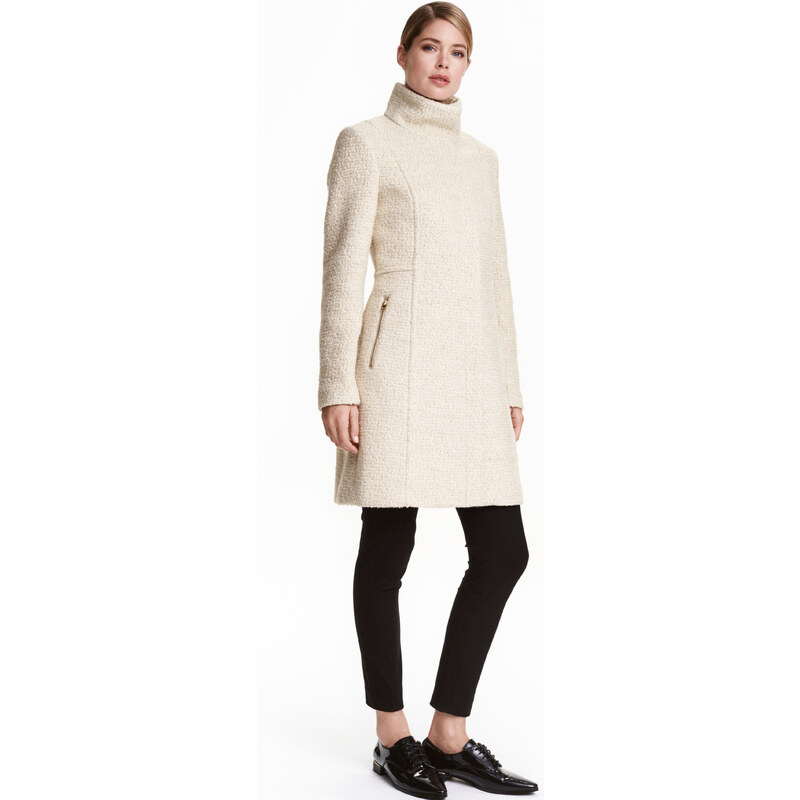 H&M Krátký kabát z vlněné směsi