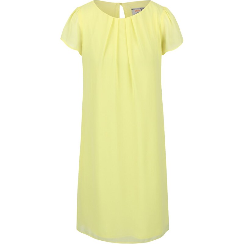 Žluté volné šaty s krátkým rukávem Dorothy Perkins
