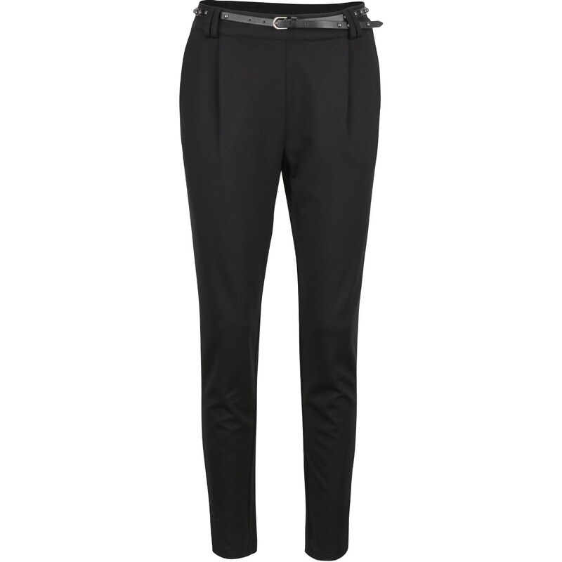 Černé teplákové kalhoty s páskem Vero Moda Kelly