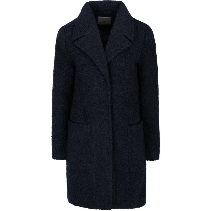 Tmavě modrý kabát s velkými kapsami VERO MODA Trudy
