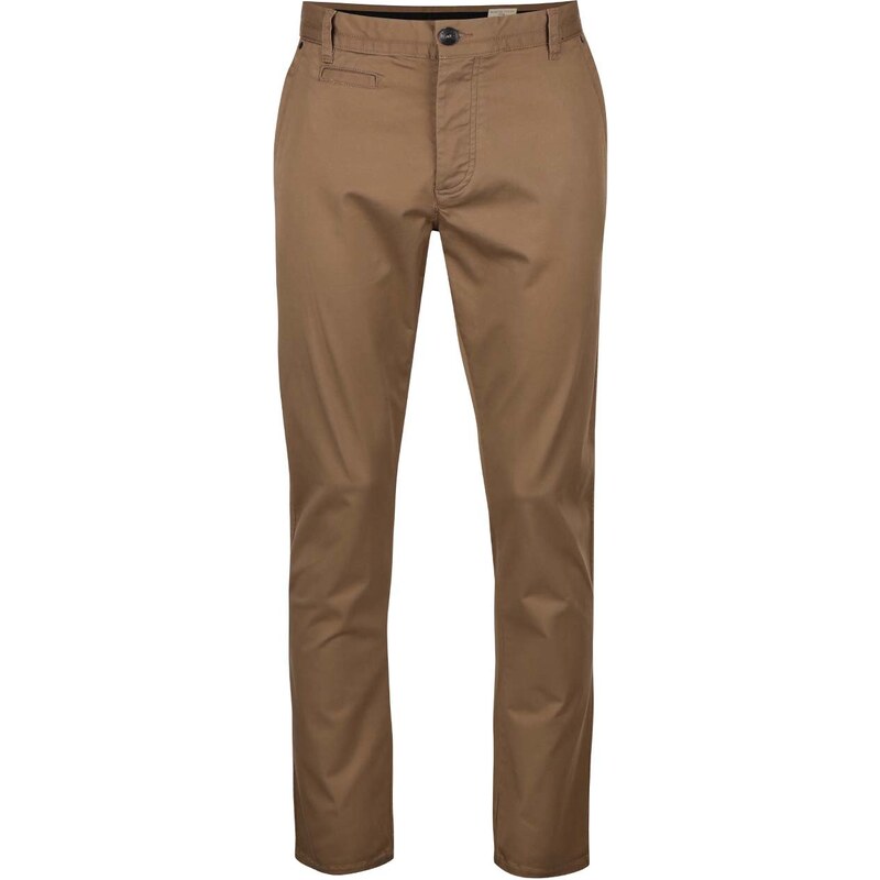 Hnědé chino kalhoty Selected Homme Two Store